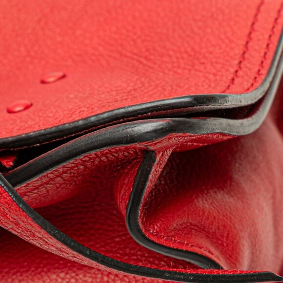 PRADA Red Leather Shoulder Bag - Picture 5 of 10